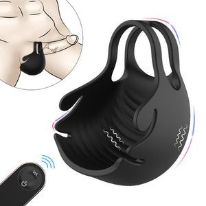 Vibrating Cock and Ball Ring Stimulator  Fizzglow