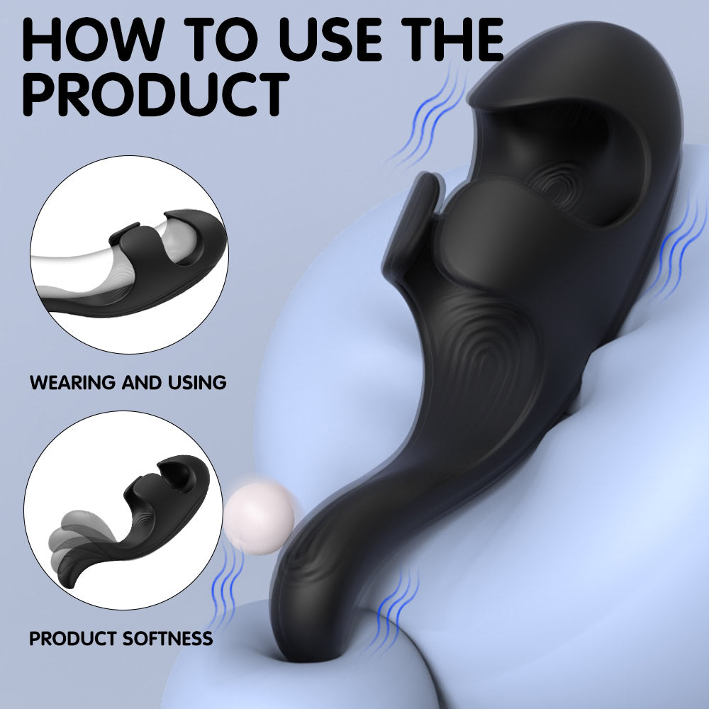 Open-Ended Vibrating Penis Trainer - Tapping & Vibration Masturbator  Fizzglow