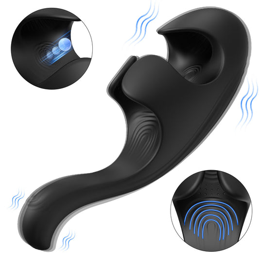 Open-Ended Vibrating Penis Trainer - Tapping & Vibration Masturbator  Fizzglow