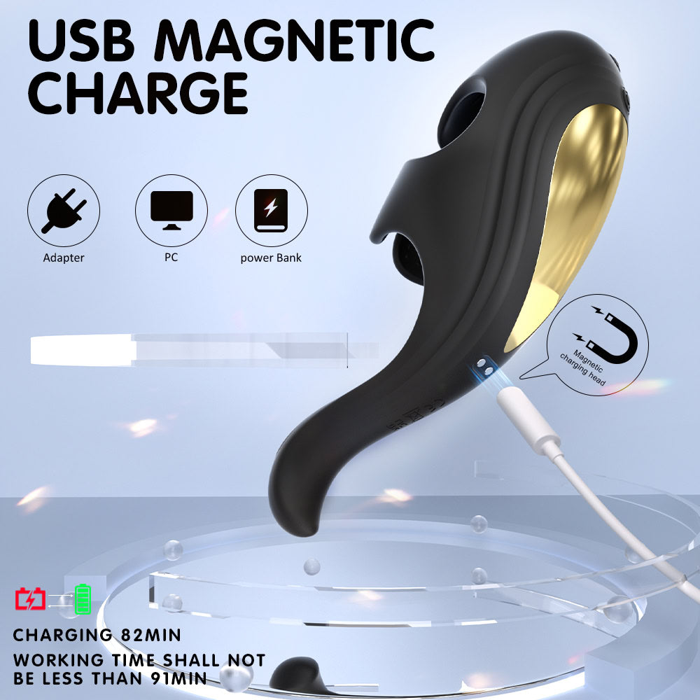 Open-Ended Vibrating Penis Trainer - Tapping & Vibration Masturbator  Fizzglow
