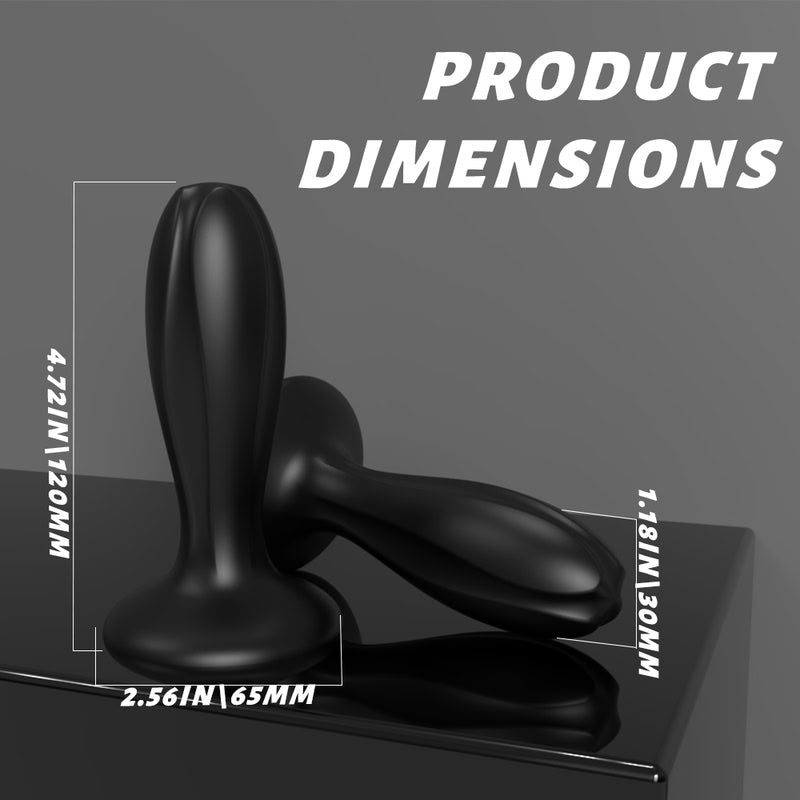 Wide Liquid Silicone Butt Plug - Soft Bulbous Girth  Fizzglow