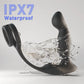 Apex Anal Prostate Vibrator being splashed with water demonstrating IPX7 waterproof rating
