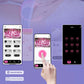 Hand operating smartphone Bluetooth app interface for Contour app-controlled wearable G-spot vibrator