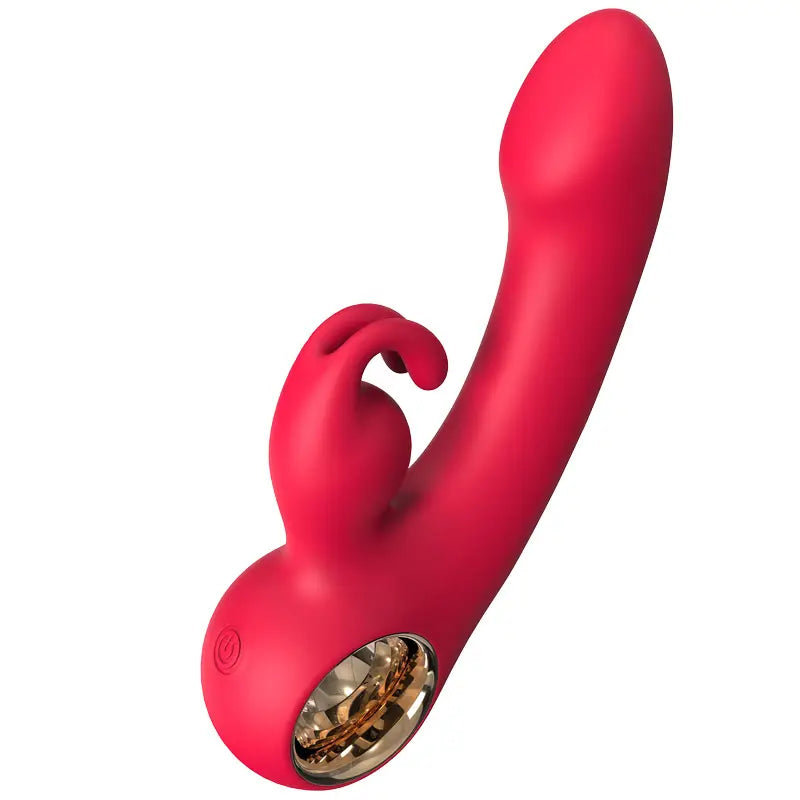 Cove Ring-Handle G-Spot Rabbit Vibrator with metallic gold ring base and flexible bunny ears.