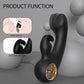 Cove Ring-Handle G-Spot Rabbit Vibrator with metallic gold ring base and flexible bunny ears.