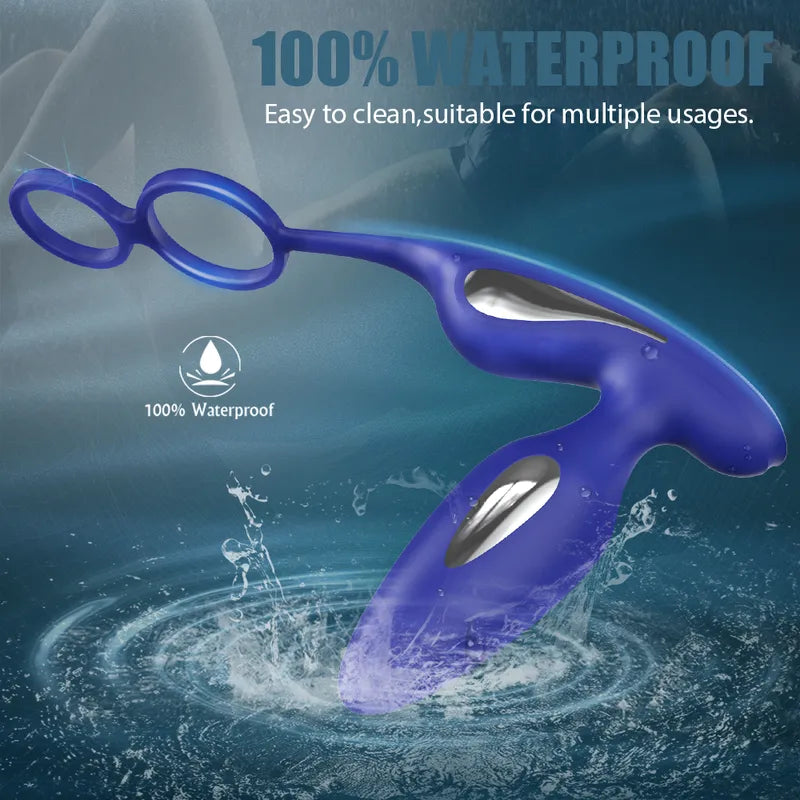 IPX7 fully waterproof Apex Anal Prostate Vibrator submerged in water for shower safe enjoyment.
