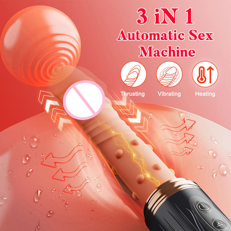 Apex Hands-Free Vibrator automatic thrusting sex machine with remote control in capsule storage shell