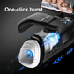 Motorized linear piston mechanism and one-click burst drive inside the black Fizzglow Apex Male Stroker