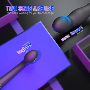 Fizzglow Arc Prostate and Anal Vibrator in matte black silicone with ergonomic C-curve shape and dual vibration thumping tips