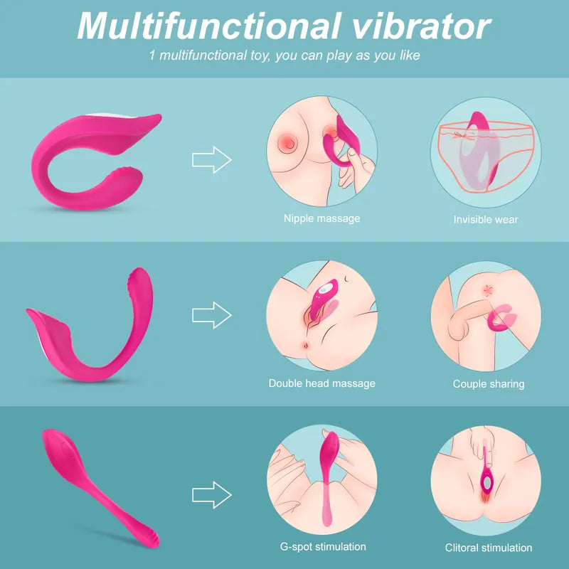 The Fizzglow Bend G-Spot Wearable Vibrator featuring a 270-degree flexible silicone shaft shown alongside an ergonomic wireless remote control for hands-free pleasure.
