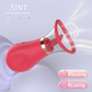 Fizzglow Bloom Sip premium flower-shaped automatic clitoral suction vibrator toy decorated with luxury rose gold trim and an ergonomic soft silicone canopy cup.