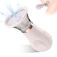 Fizzglow Bloom Sip premium flower-shaped automatic clitoral suction vibrator toy decorated with luxury rose gold trim and an ergonomic soft silicone canopy cup.