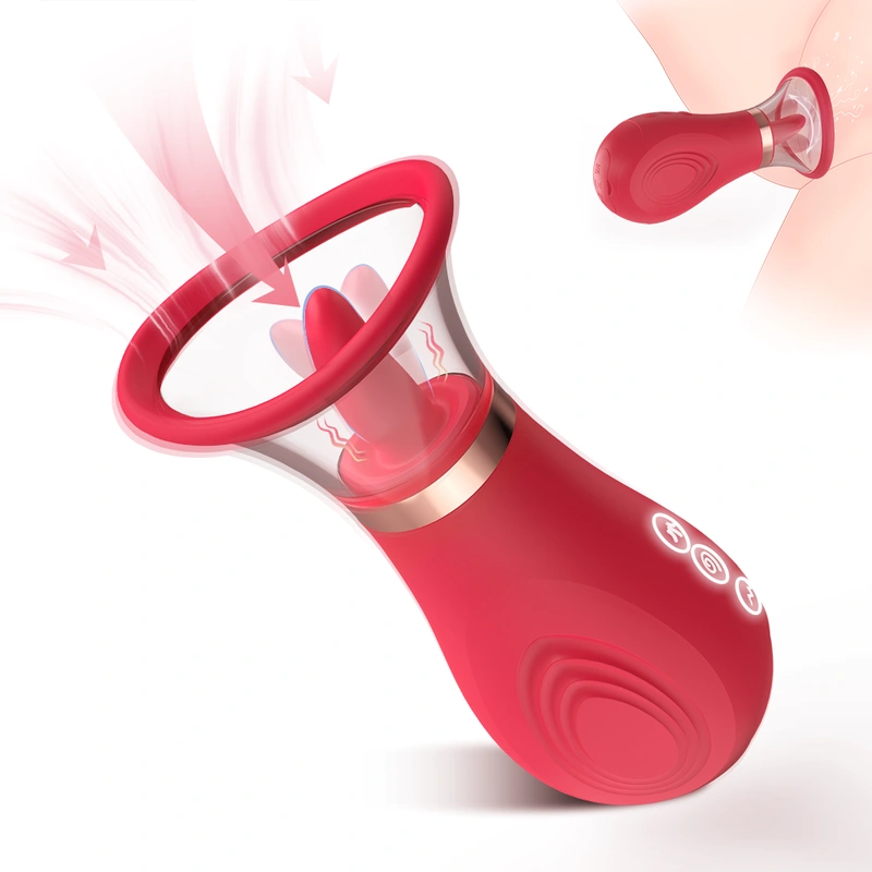 Fizzglow Bloom Sip premium flower-shaped automatic clitoral suction vibrator toy decorated with luxury rose gold trim and an ergonomic soft silicone canopy cup.