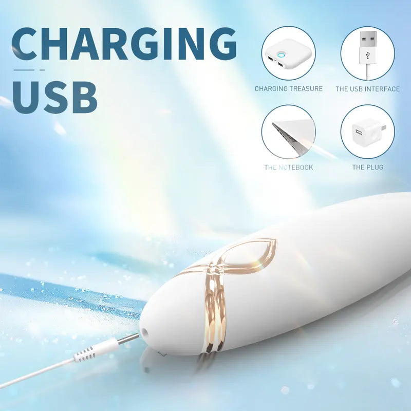 Fizzglow Breeze pocket G-Spot vibrator with white body and 9 vibration modes
