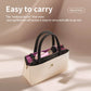 Fizzglow Caress G-Spot Vibrator tucked securely inside an everyday handbag for discreet portable travel