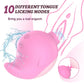 Detail shot highlighting the 10 bionic tongue-licking modes and ergonomic silicone nozzle of the Chirp Clitoral Vibrator