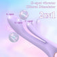 Fizzglow Clasp 9-Mode Dual Motor G-Spot & Clitoral Rabbit Vibrator in soft purple silicone with ergonomic finger ring