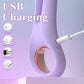 Fizzglow Clasp 9-Mode Dual Motor G-Spot & Clitoral Rabbit Vibrator in soft purple silicone with ergonomic finger ring