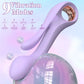Fizzglow Clasp 9-Mode Dual Motor G-Spot & Clitoral Rabbit Vibrator in soft purple silicone with ergonomic finger ring