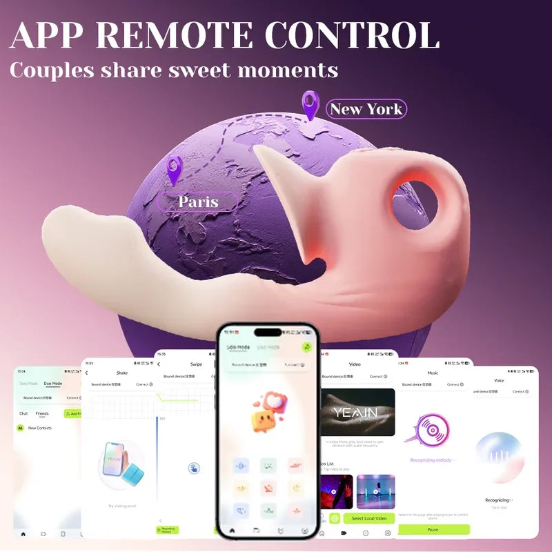 Pink CloudPulse app-controlled G-spot vibrator with vacuum sucking