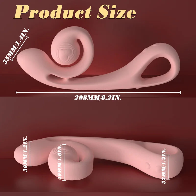 Coil rabbit vibrator in Petal Pink featuring memory-flex design and liquid silicone by Fizzglow