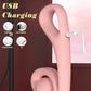 Coil rabbit vibrator in Petal Pink featuring memory-flex design and liquid silicone by Fizzglow