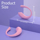 Product dimensions chart for Contour wearable G-spot vibrator showing 4.2 inches (107mm) length and 3.9 inches (100mm) height