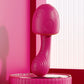 Cozy dual stimulation g-spot vibrator with ribbed insertion shaft and warming clitoral suction head