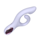 Crescent rabbit vibrator in Twilight Violet with adaptive flex design and dual motors by Fizzglow