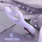 Crescent rabbit vibrator in Twilight Violet with adaptive flex design and dual motors by Fizzglow
