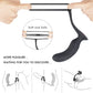 Hands stretching the soft body-safe silicone dual rings of Fizzglow Crest prostate anal vibrator for flexibility.