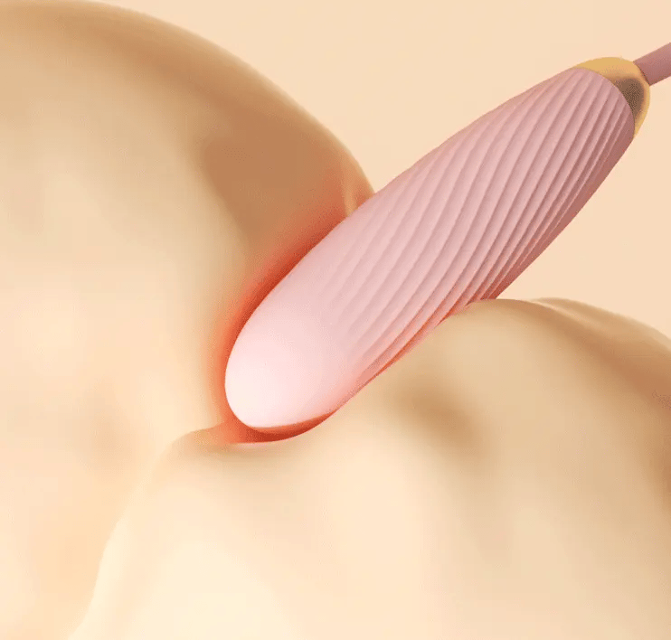 Fizzglow Dew flexible U-shaped G-spot vibrator with dual stimulation suction port and tongue licking profile in pastel pink