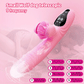 Flare 2-in-1 g-spot rabbit vibrator with 9 licking modes and an automatic thrusting shaft featuring a smart LCD screen