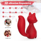 Diagram of 10 vibration frequencies on Foxy G-spot vibrator for solo or couples play