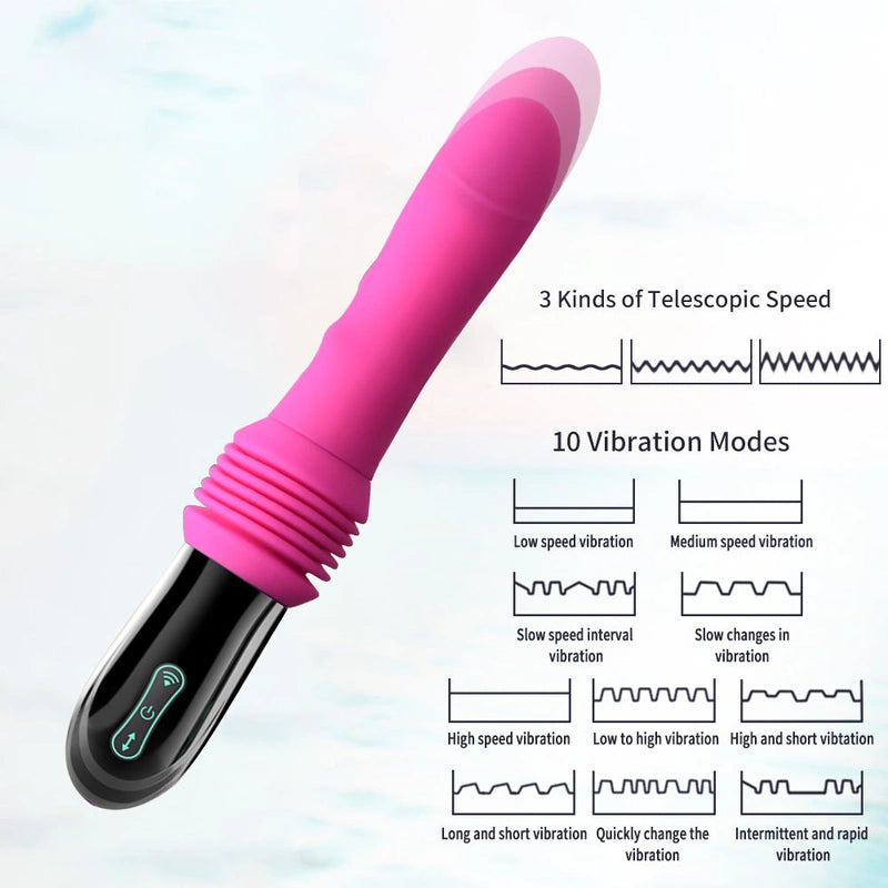 Gale Automatic Thrusting Vibrator with 10 Vibration Modes & Remote  