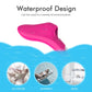 IPX7 waterproof Glide G-Spot Finger Vibrator with water droplets for bath and shower play.