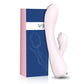 Fizzglow Glow G-Spot Rabbit Vibrator in light pink featuring flexible clitoral ears and a base LED breathing light.