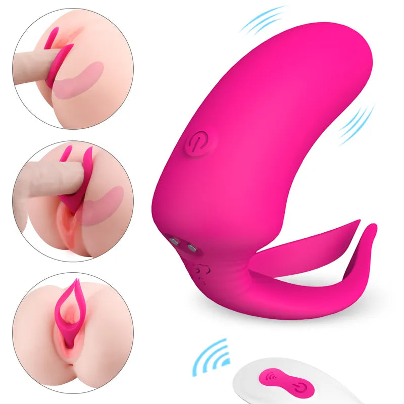 Haven Remote Control Anal Vibrator with compact remote control and 3 position demonstration insets