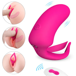 Haven Remote Control Anal Vibrator with compact remote control and 3 position demonstration insets