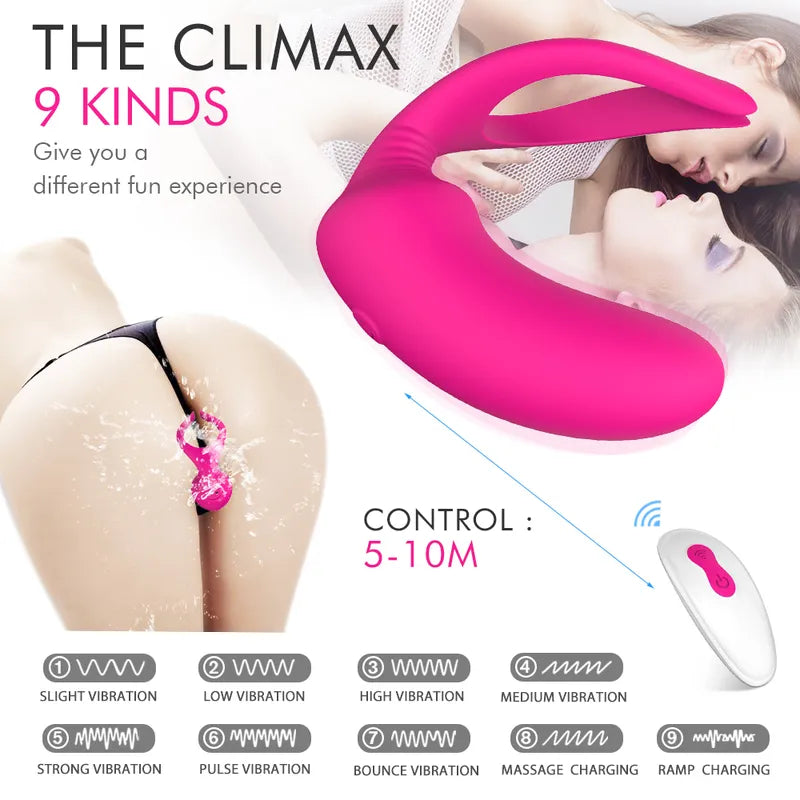 Haven Remote Control Anal Vibrator highlighting 9 vibration modes and 10-meter wireless remote control