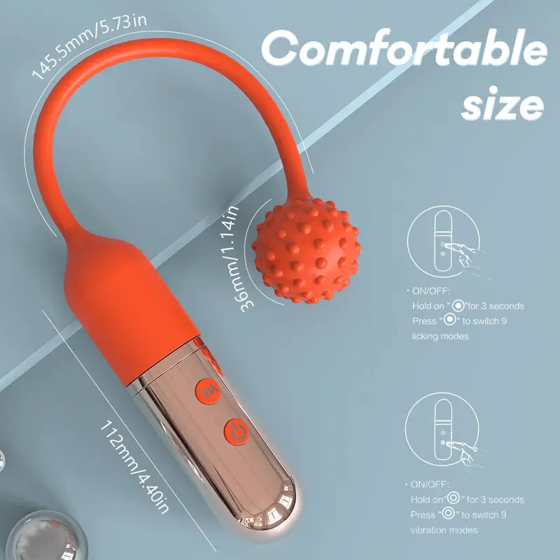 Fizzglow Orbit G-Spot Vibrator with ergonomic curved shaft and textured sphere tip