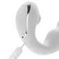 Close-up of pin-point DC USB charging port on the Fizzglow Pearl Wearable G-Spot Vibrator in Pure White