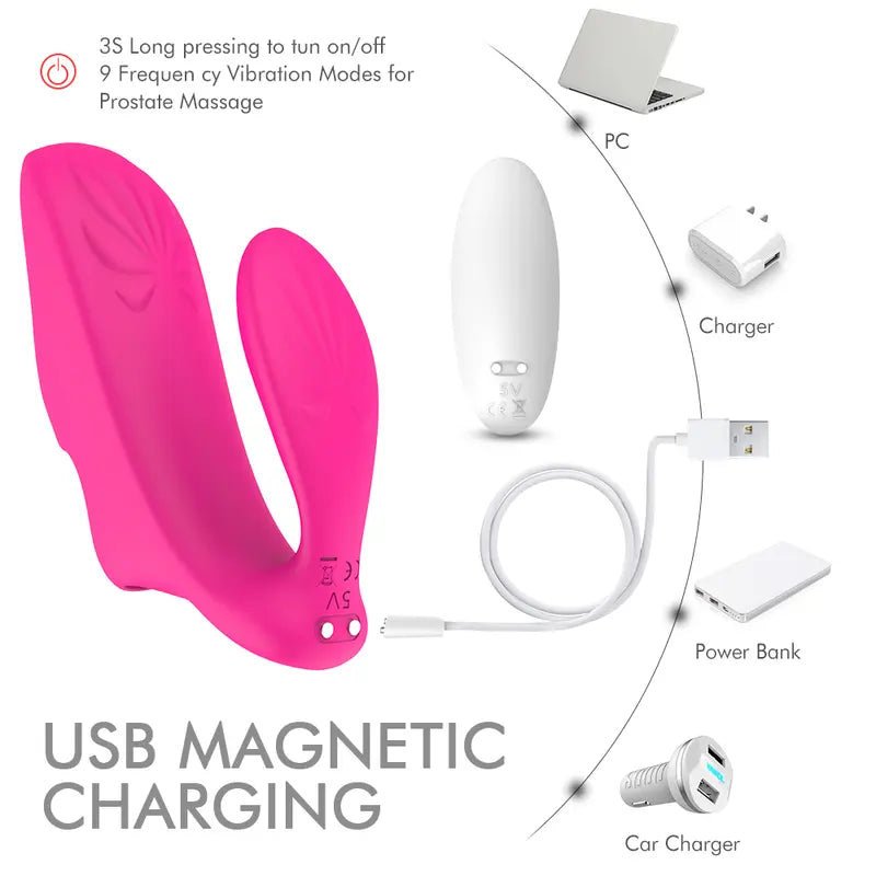 Fizzglow Petal Remote Control G-Spot & Clitoral Finger Vibrator with ergonomic curved body for dual stimulation