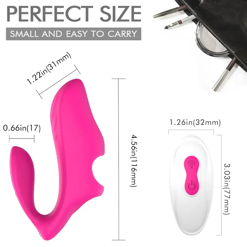 Fizzglow Petal Remote Control G-Spot & Clitoral Finger Vibrator with ergonomic curved body for dual stimulation