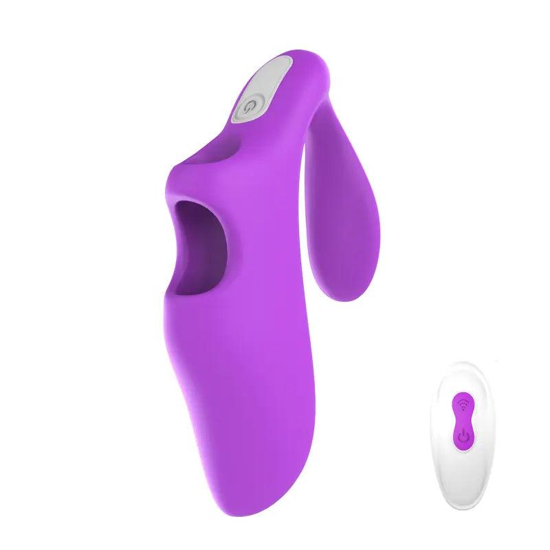 Fizzglow Petal Remote Control G-Spot & Clitoral Finger Vibrator with ergonomic curved body for dual stimulation