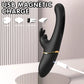 Fizzglow PulseRabb G-Spot Rabbit Vibrator featuring 9 mechanical knocking rhythms and IPX7 waterproof body-safe silicone construction.