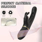 Fizzglow PulseRabb G-Spot Rabbit Vibrator featuring 9 mechanical knocking rhythms and IPX7 waterproof body-safe silicone construction.