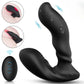Waterproof silicone body of the Fizzglow Radian anal vibrator showing flexible ergonomic positioning for dual-zone internal and external play