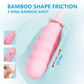 Diagram of the 4-ring bamboo knot design providing layered friction and 127mm insertable length on the Fizzglow Ripple Vibrator.
