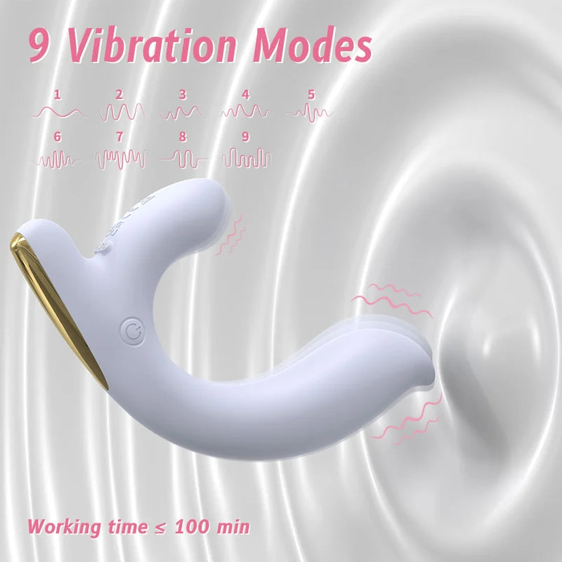 Soft purple Silk G-Spot Rabbit Vibrator with dual-layer silicone body showcasing the targeted clitoral and internal motor pleasure points.